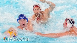 Team USA puts Romania away for first mens water polo win at the Paris Olympics  NBC Sports [upl. by Libenson]