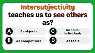 Can You Pass This Philosophy Test  Intersubjectivity  Philosophy of the Human Person [upl. by Artkele]