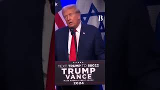 Moment Trump Sends Direct Message to Hamas Supporters In America america [upl. by Euqinomahs]