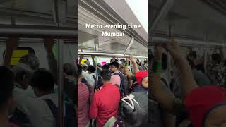 Metro crowd evening time shorts viralshorts train metro mumbaimetro crowd [upl. by Aeriela]