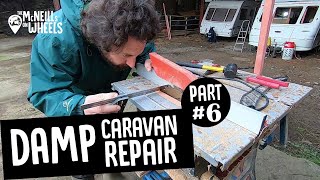 Repairing A Damp Caravan Part 6 – Side window timber framing replacement and update  dampcaravan [upl. by Zeph]