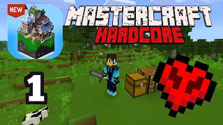 MASTERCRAFT  But I have ONE LIFE survival gameplay part 1  MCPE hardcore [upl. by Notgnilra357]