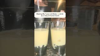 Making My 1 year old Mango Boba Drink shorts cooking boba toddlerfoodie [upl. by Ecirtal854]