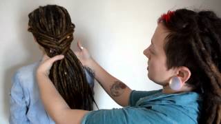 Fishtail braid tutorial for dreads [upl. by Etnasa]