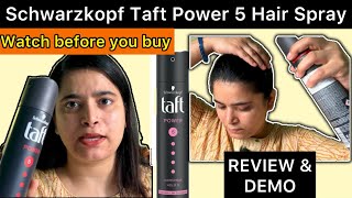 Schwarzkopf Taft Power 5 Hair Spray Review  How to use schwarzkopf taft hair lacquer [upl. by Mcwilliams988]