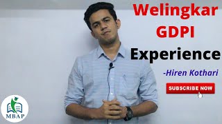 Welingkar GDPI Experience by Hiren Kothari [upl. by Nosirb]