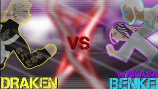 DRAKEN VS WAKASA AND BENKEI STICK NODES [upl. by Kalb]