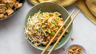 Keto Chicken Pad Thai Recipe Low Carb Takeout Copycat [upl. by Fredrick]