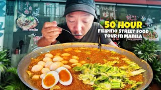 50 HOUR Filipino STREET FOOD amp SEAFOOD MARKET Tour BEST CHEAP EATS in Manila [upl. by Natalina]