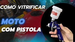 COMO APLICAR VITRIFICADOR NA MOTO COM PISTOLA [upl. by Adnylem]