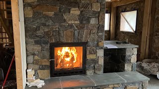 190 Installation of Masonry Heater in Our Cordwood Home [upl. by Renzo]