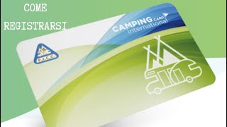 Camping Card International come registrarsi [upl. by Guthry]