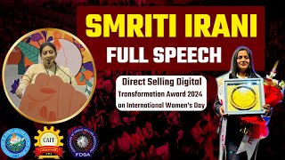 Smriti Irani Full Speech On Direct Selling  डायरेक्ट सेलिंग विराट महिला उद्यमी सम्मेलन [upl. by Wilma]