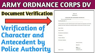 AOC DV Verification of Character and Antecedent by Police Authority [upl. by Crin725]