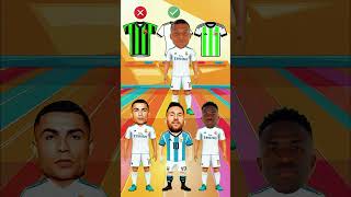 Quien Sabe Los Colores De Las Camisetas Ronaldo vs Messi vs Mbappé vs Vinicius [upl. by Dlaregztif618]