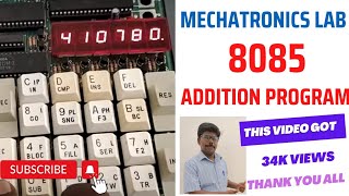 8085 MicroprocessorAddition of 8bit program  ME8781 MECHATRONICS LAB [upl. by Nivek]