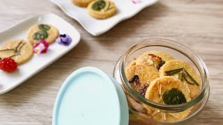 edible flower cookies recipe  resep kue kelopak bunga  catacream [upl. by Towers]