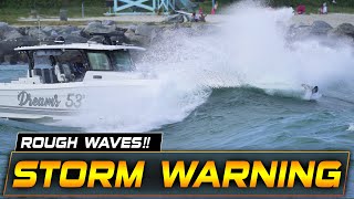 SEVERE STORM HITTING HAULOVER INLET  Captains Ignore Marine Warning  BOAT ZONE [upl. by Adai873]