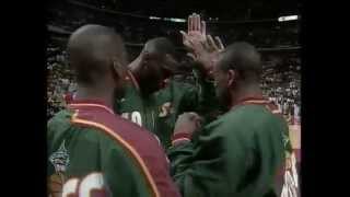 Chicago Bulls Introduction 1996 NBA Finals Game 6 vs Seattle Supersonics [upl. by Annabal]