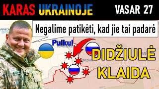 Vas 27 NEĮTIKĖTINA Rusai UŽMINAVO SAVE LAUKE IR PRARADO DEŠIMTIS TANKŲ BMPŲ IR PERSONALO [upl. by Eanrahc]