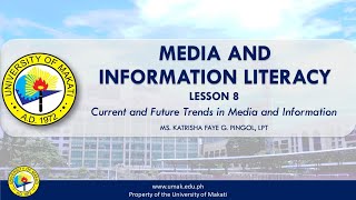 Lesson 8 Current and Future Trends in Media and Information  Media and Information Literacy [upl. by Ael]