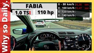 Skoda FABIA 10 TSI 110 hp Acceleration FUEL economy CITY  POV driving  07 WhySoDaily [upl. by Durante80]