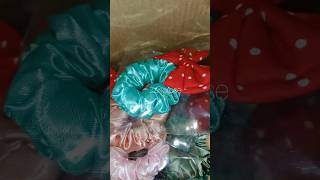 packing Scrunchies 🌸 bows diy shortvideo small bussiness [upl. by Arabrab]