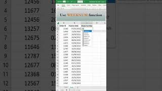 Finding Week Numbers for Dates in Excel [upl. by Hu761]