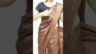 Beautiful Heavy Silk Saree Draping For Wedding Wear  How To Wear Saree With Perfect Pleats [upl. by Laban]