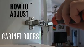 How to Adjust Cabinet Doors [upl. by Amice]