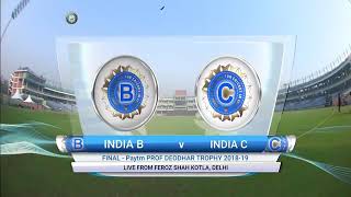 IndiaBvsIndiaCFinalPatymDeodharTrophy201819 [upl. by Helena491]