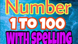 1 to 100 SpellingajshindeOne to Hundred Spelling in English [upl. by Onej359]