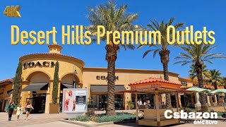 4K Riverside 🇺🇸 Desert Hills Premium Outlets Cabazon California USA in Apr 2022  Walk [upl. by Ettenim]