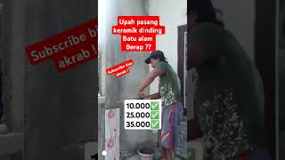 harga borongan pasang keramik dinding batu alam [upl. by Melar539]