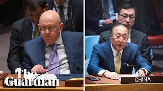 US resolution on Gaza ceasefire vetoed at UN by Russia and China [upl. by Aleirbag]