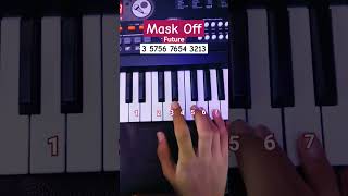 Mask Off  Future Easy Piano Tutorial viral shorts [upl. by Merralee587]