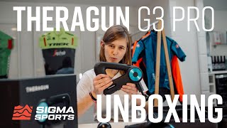 Theragun G3 Pro Percussive Therapy Device Unboxing  Sigma Sports [upl. by Varian]