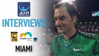 Roger Federer Talks Epic Win Over Kyrgios [upl. by Kolk223]