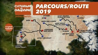 Parcours  Critérium du Dauphiné 2019 [upl. by Ellehciram]