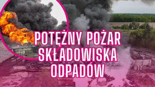 Wielki pożar składowiska odpadów w Siemianowicach Śląskich [upl. by Ettennod]