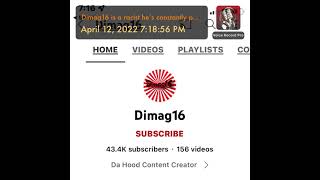 Dimag16 is a racist he’s constantly posting racism on YouTube April 12 2022 71856 PM [upl. by Hurst]