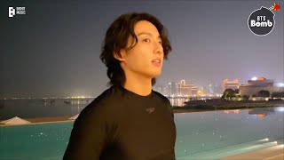 BANGTAN BOMB Jung Kook Unwinds in Qatar  BTS 방탄소년단 [upl. by Amling451]