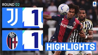 JuventusBologna 11  Vlahovic rescues a point for Juve Goals amp Highlights  Serie A 202324 [upl. by Adnam]