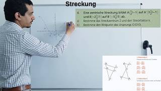 Mathe 9 Klasse Streckung Bildpunkte Zeichnen und Streckungsfaktor Bestimmen 2 [upl. by Naenaj]