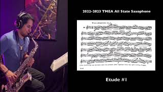 20222023 TMEA AllState Saxophone Etude 1 Ferling 42 [upl. by Benilda180]