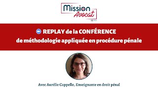 CRFPA 2024  Conférence de méthodologie appliquée en procédure pénale [upl. by Darlene]