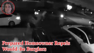 Prepared Homeowner Repels WouldBe Burglars [upl. by Odnarb]