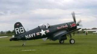 Chance Vought F4U4 Corsair flown by Matthias Dolderer at Tannkosh 2009 [upl. by Merv303]