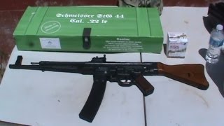 German Sport Guns Schmeisser STG44 22LR shooting Dirty Bird target [upl. by Esinaej]