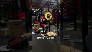 Low bar squat 160kg 1 12 motivation foryou fyp yt ytshort powerlifting bodybuilding [upl. by Tadich]